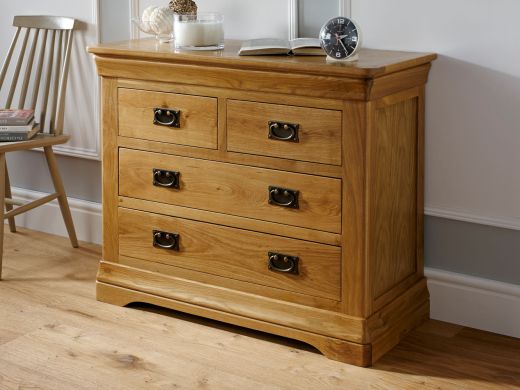 Farmhouse Country Oak 2 Over 2 Chest of Drawers - 10% OFF CODE SAVE