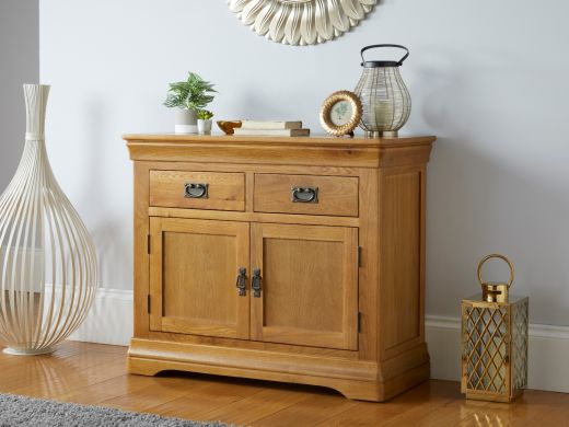 Farmhouse 100cm Oak Sideboard 2 Doors & Drawers