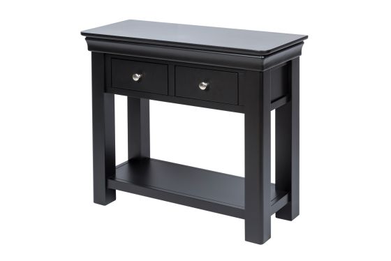 Toulouse Black Painted Console Table 2 Drawers