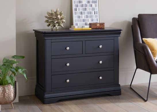 Toulouse Black Painted 2 Over 2 Chest of Drawers professional photo