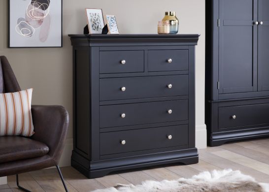 Toulouse Black Painted 2 Over 3 Chest of Drawers bedroom furniture professional photo