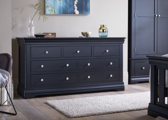 Toulouse Black Painted Large 3 Over 4 Chest of Drawers professional photo