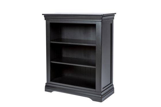 Toulouse Black Painted Low Small Bookcase