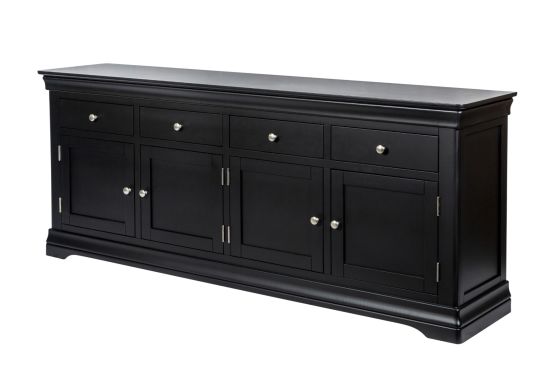 Toulouse Large 200cm Black Painted Sideboard