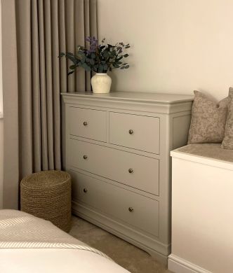 Toulouse Grey Painted Large Grande 2 Over 2 Assembled Chest of Drawers - Instagram collaboration from @houseonthegroves