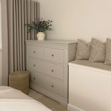 Toulouse Grey Painted Large Grande 2 Over 2 Assembled Chest of Drawers - Instagram collaboration from @houseonthegroves