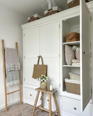 Toulouse White Painted Triple Wardrobe with Drawer - Instagram photo taken by @herbieinthewillows_ as part of a collaboration
