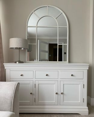 Toulouse 140cm White Painted Large Sideboard with doors and drawers taken by @carlyshomeideas on Instagram as part of a collaboration