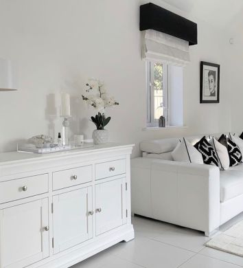 Toulouse 140cm White Painted Large Sideboard with doors and drawers taken by @carlyshomeideas on Instagram as part of a collaboration