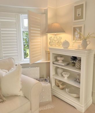 Toulouse White Painted Low Small Bookcase - Instagram collaboration photo from @homeonthehey