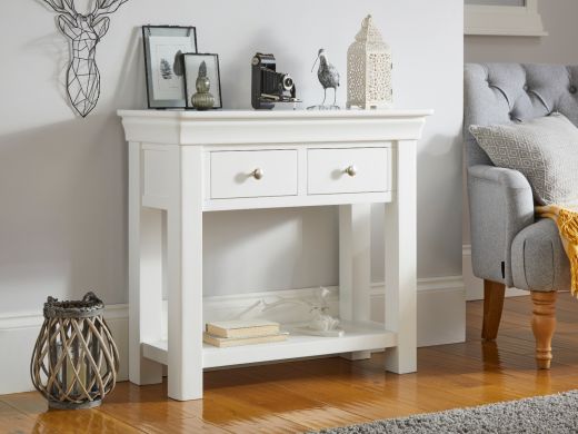 Toulouse White Painted Console Table 2 Drawers