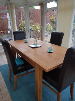 Lichfield 210cm Double Extending Oak Dining Room Table customer review