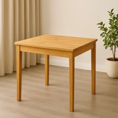 Minsk Petite 75cm EU Made Square Oak Dining Table - 50% OFF WEEKEND SPECIAL
