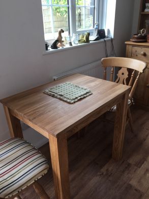 Small Solid Oak Dining Table Minsk 80cm x 60cm 2 Seater