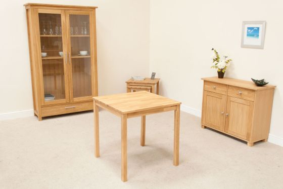 Minsk Petite 75cm EU Made Square Oak Dining Table - 20% OFF SPRING SALE