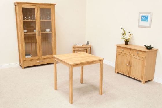 Minsk Petite 75cm EU Made Square Oak Dining Table - 40% OFF SPRING SALE