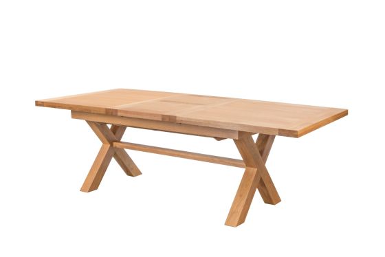 Provence 2.3m Extending Cross Leg Oak Dining Table