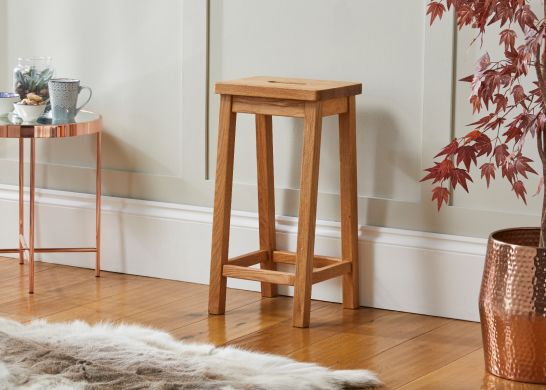 Refectory Solid Oak Kitchen Stool