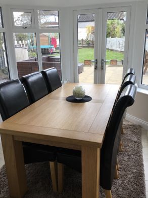Riga 180cm Oak Dining Table - customer review photo