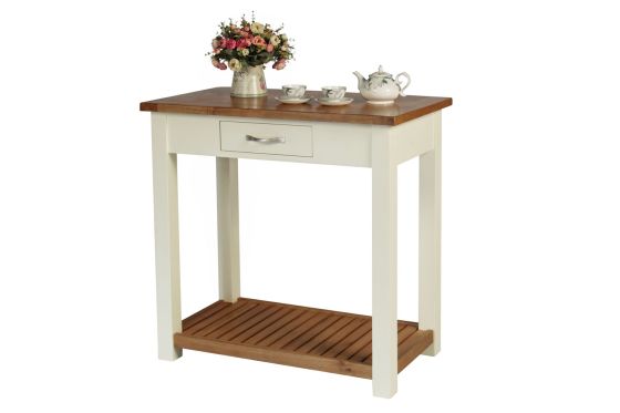 Tutbury Cream Painted Oak Breakfast Bar Table - 10% OFF CODE SAVE