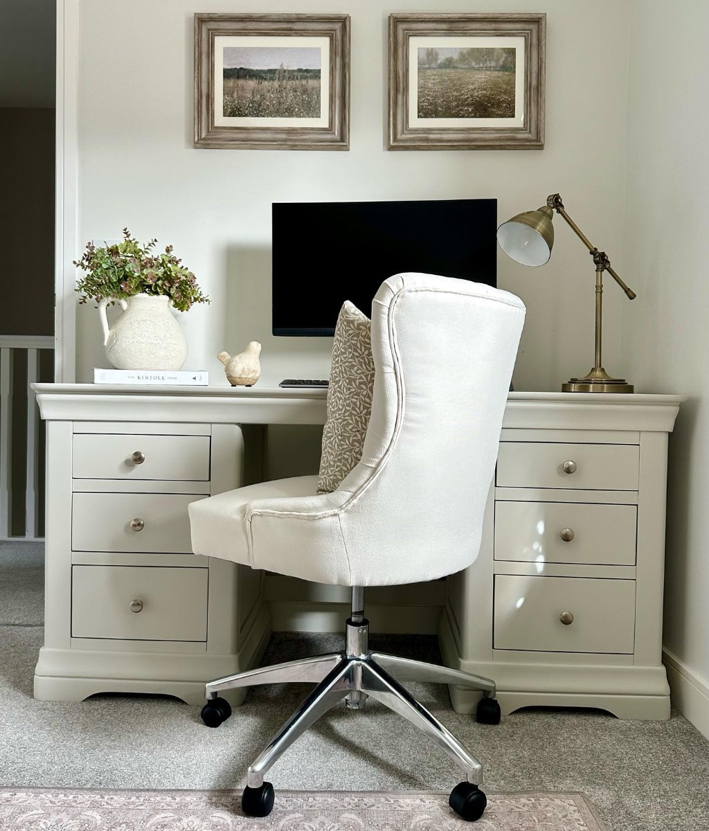 Large double online pedestal desk
