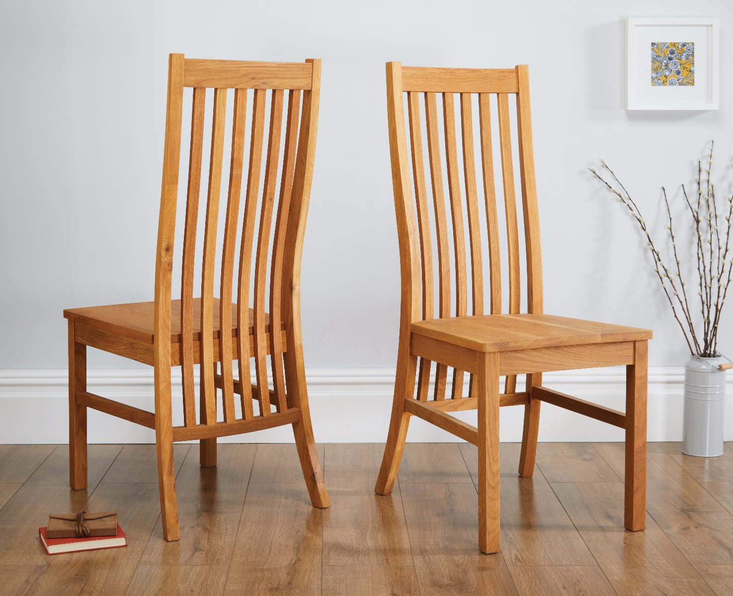 Oak shop dining chairs