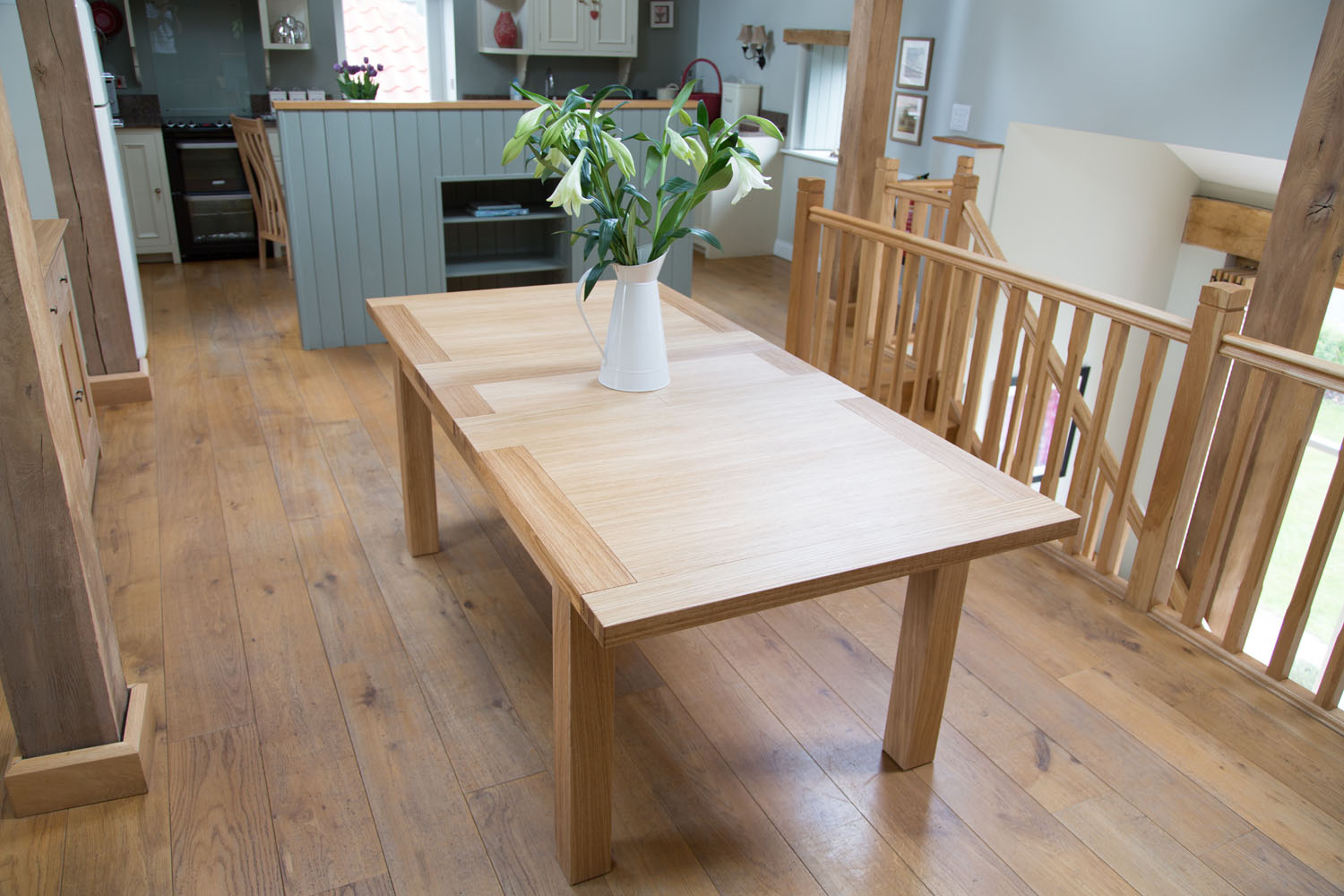 Tallinn Butterfly Extending European Oak Table 16m 20m 6