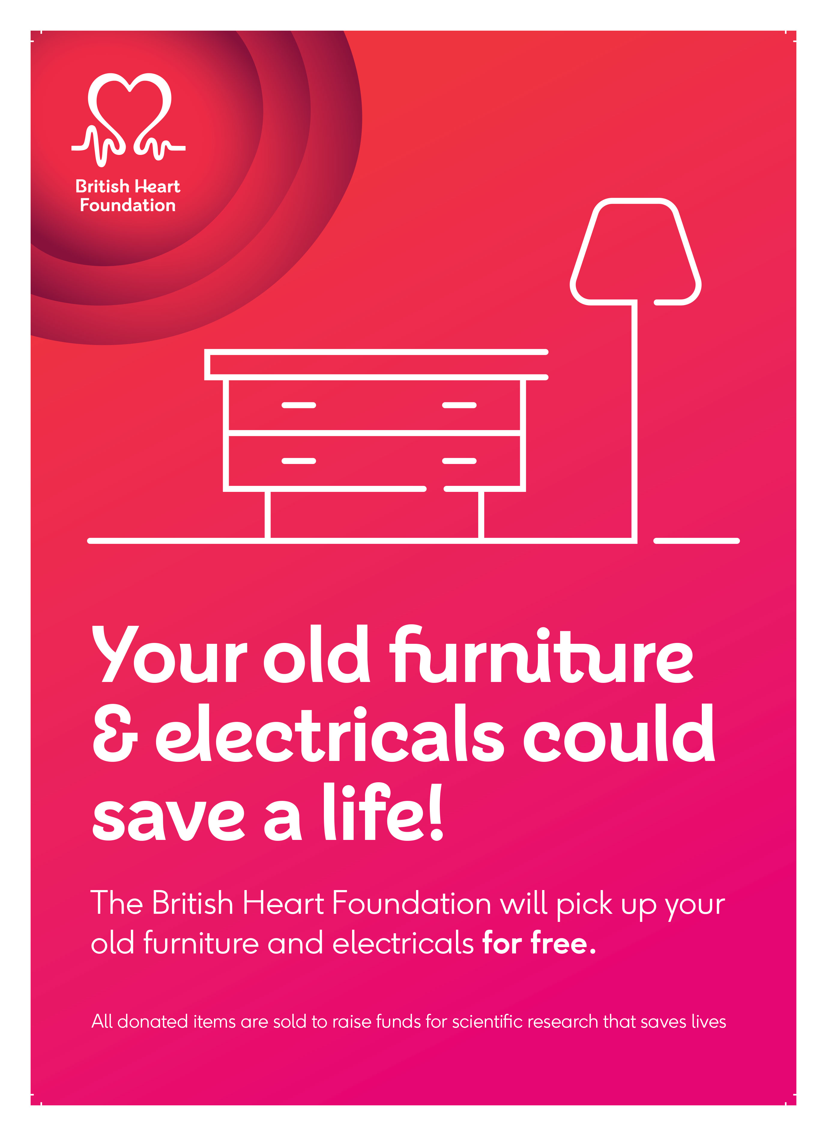 free collection poster from BHF